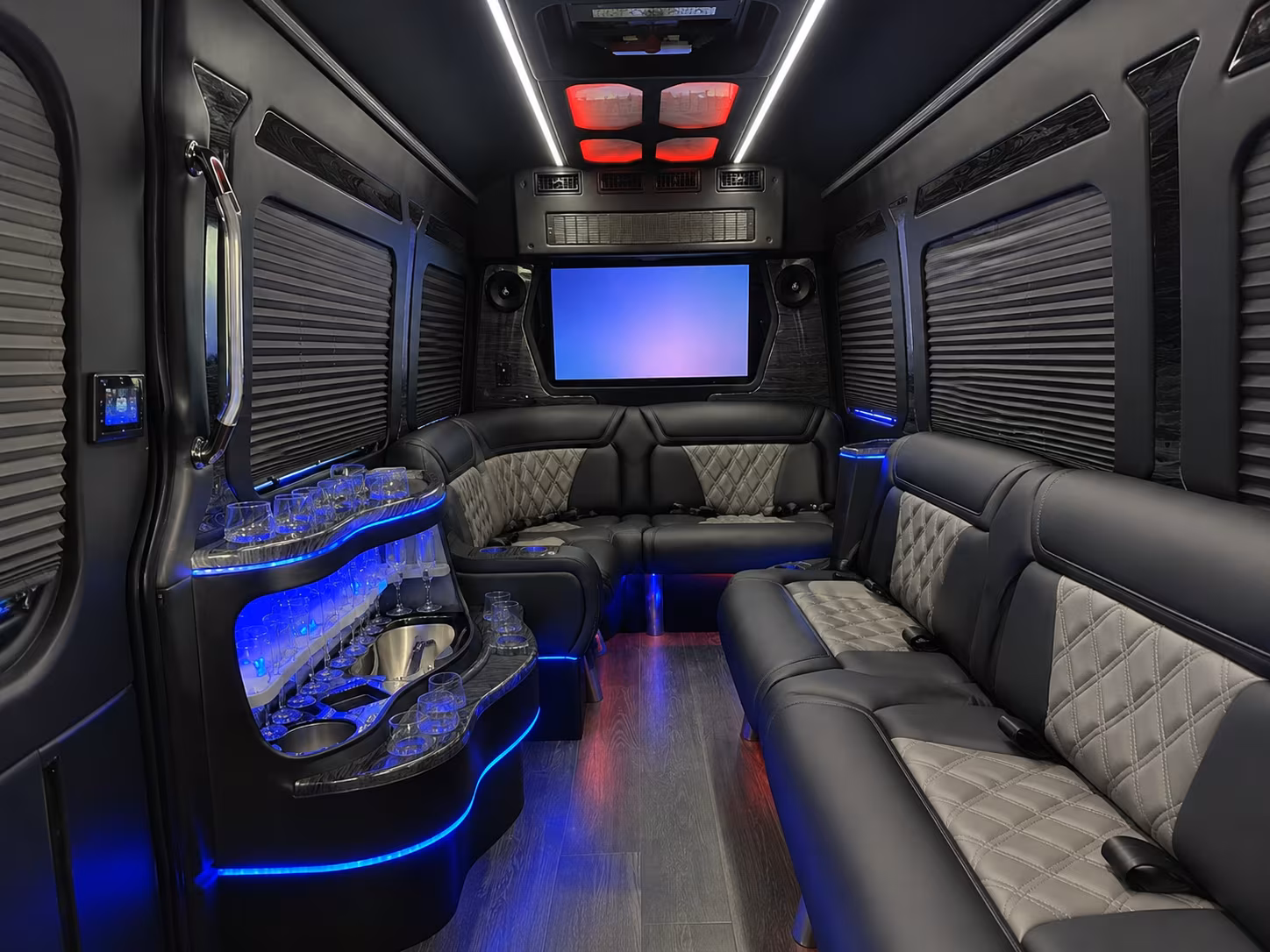 clarksville 30 passenger party bus interior