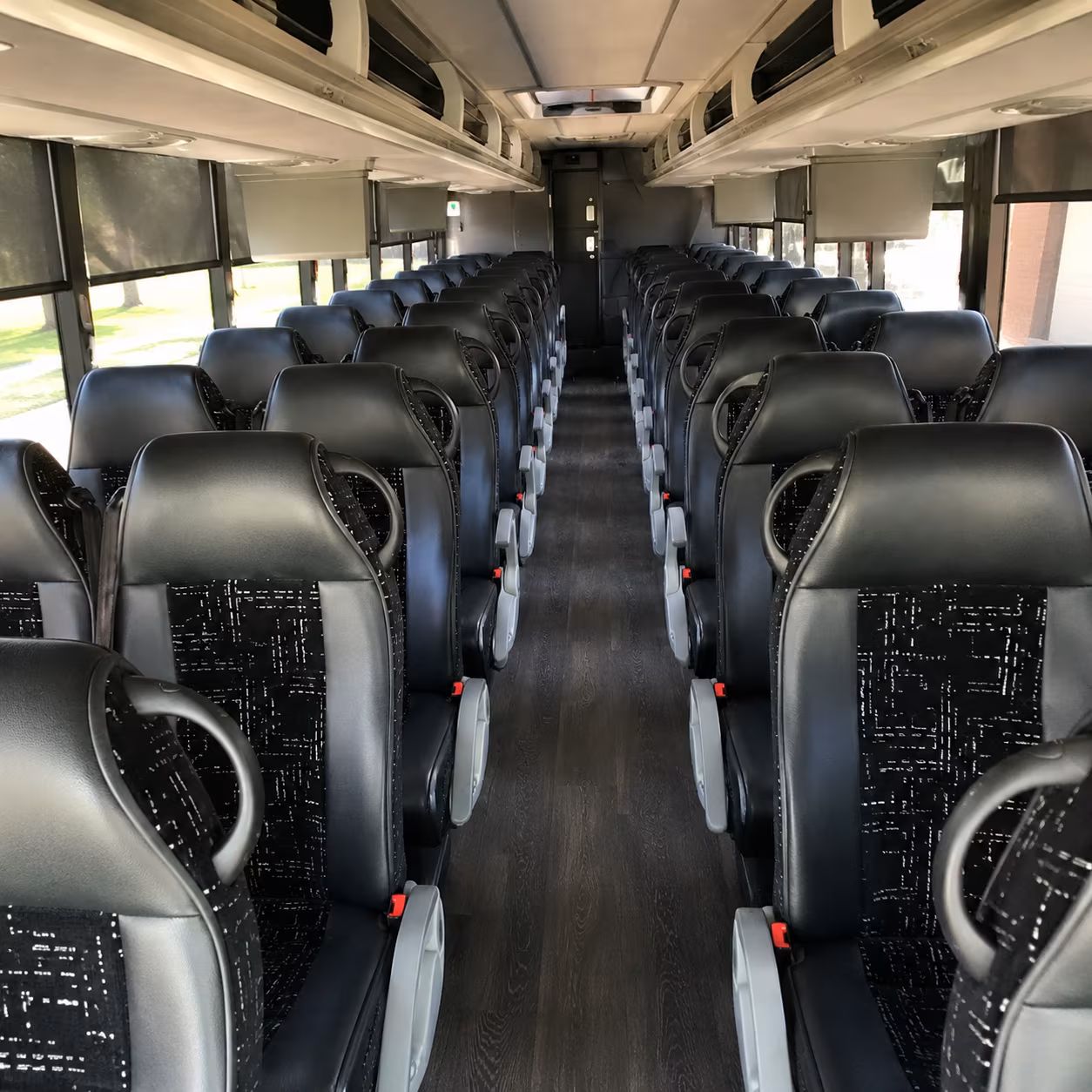 clarksville charter bus rental interior