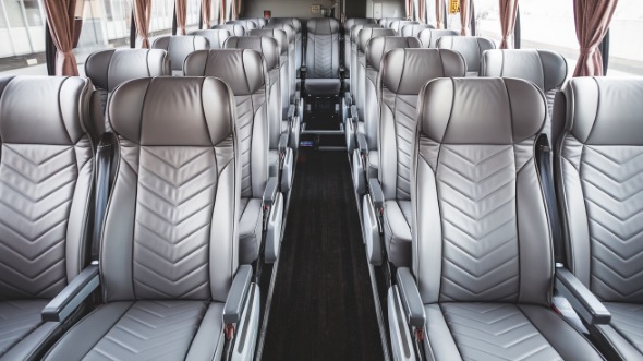 54 passenger charter bus interior