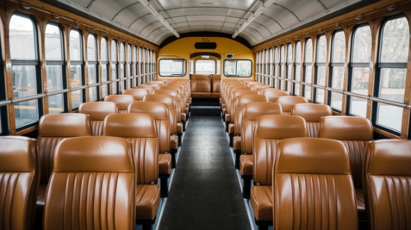 clarksville school bus rental interior