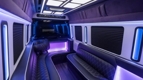 clarksville sprinter limo rental interior