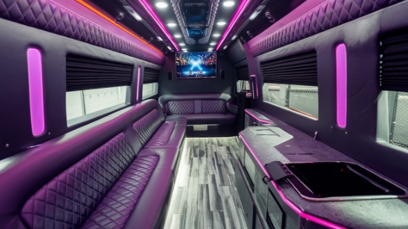 party bus rental interior brentwood